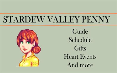 Stardew Valley Penny guide: Schedule, gifts, location 